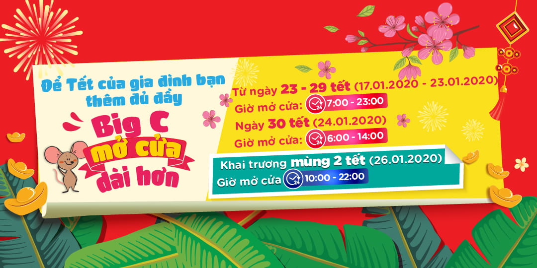 Big C ANNOUNCES THE TET HOLIDAY AND RE-OPENING CALENDAR IN 2020