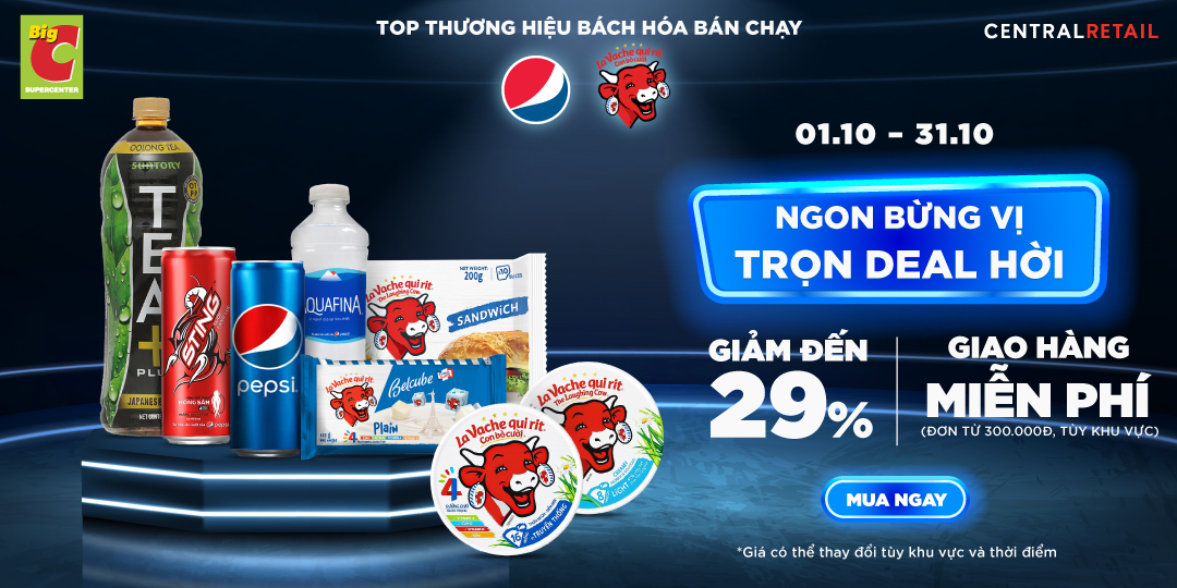 KHAI MÀN “SÂN KHẤU” VỚI ƯU ĐÃI GIẢM ĐẾN 29% TỪ TOP THƯƠNG HIỆU THỰC PHẨM NỔI ĐÌNH ĐÁM