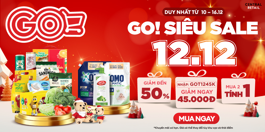 VUI HỘI NGÀY ĐÔI 12.12, SIÊU SALE NỬA GIÁ