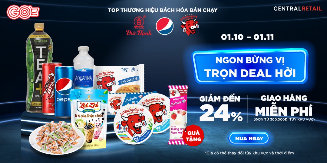 KHAI MÀN “SÂN KHẤU” VỚI ƯU ĐÃI GIẢM ĐẾN 29% TỪ TOP THƯƠNG HIỆU THỰC PHẨM NỔI ĐÌNH ĐÁM