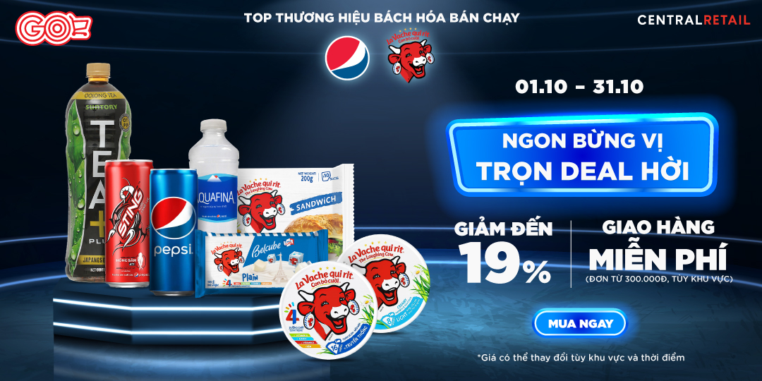 KHAI MÀN “SÂN KHẤU” VỚI ƯU ĐÃI GIẢM ĐẾN 19% TỪ TOP THƯƠNG HIỆU THỰC PHẨM NỔI ĐÌNH ĐÁM