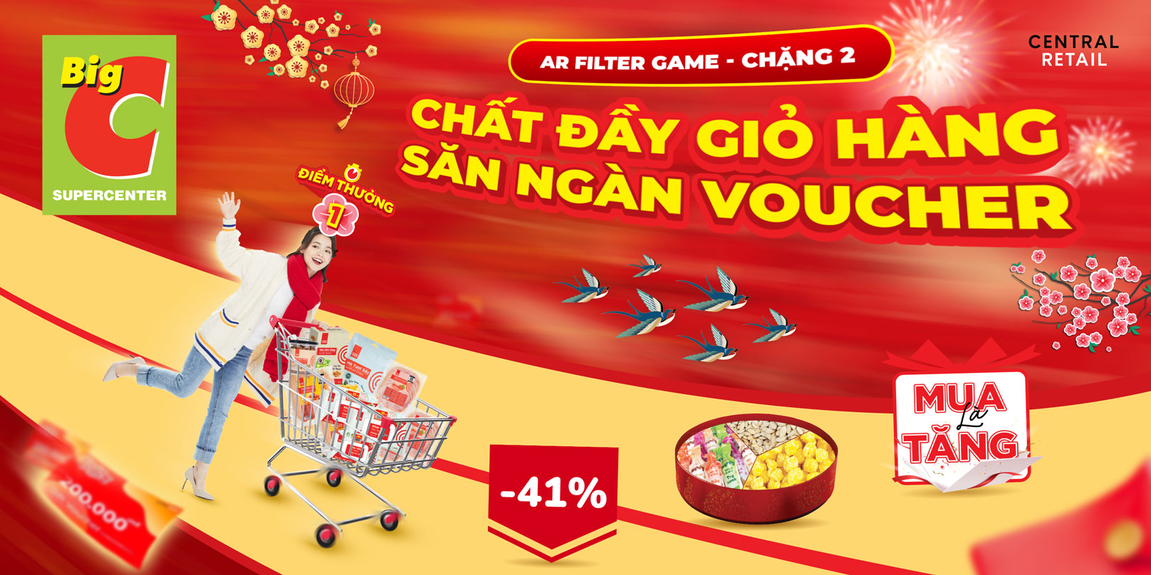 THỂ LỆ CHƯƠNG TRÌNH CHẶNG 2 CHẤT ĐẦY GIỎ HÀNG SĂN NGÀN VOUCHER