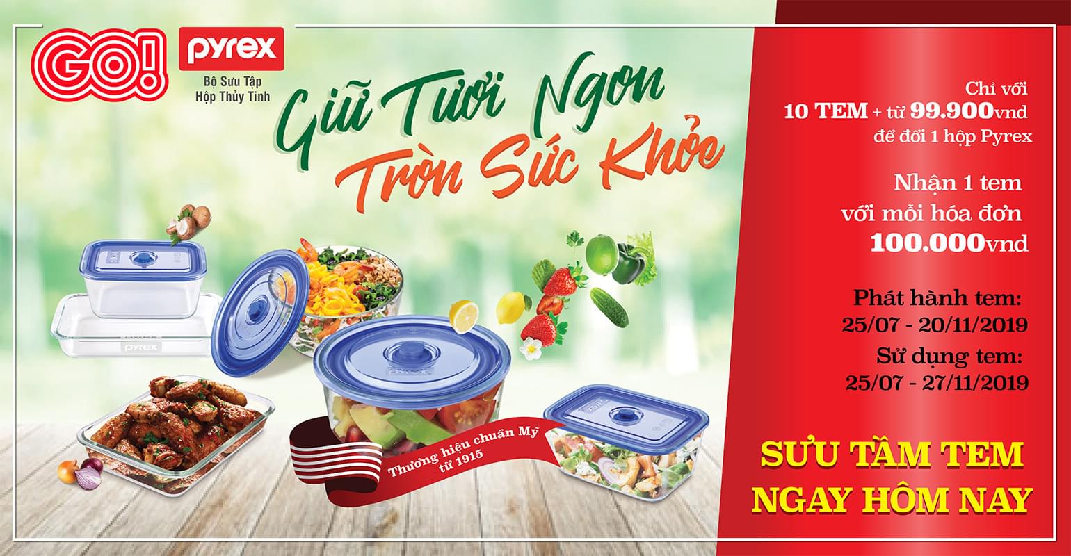 Collect stamps and stand a chance to win a container from Pyrex, a 100-year-old brand from the USA