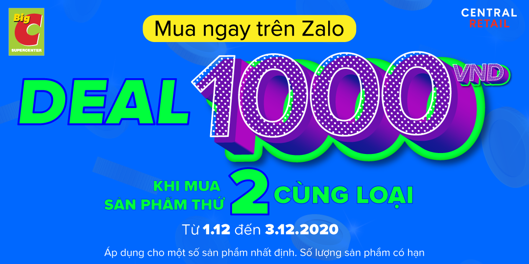 DEAL SỐC - CHỈ 1.000VND KHI MUA SẢN PHẨM THỨ 2 CÙNG LOẠI