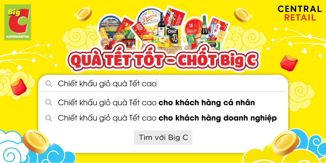 QUÀ TẾT TỐT - CHỐT Big C VỚI CHIẾT KHẤU CAO SIÊU HẤP DẪN