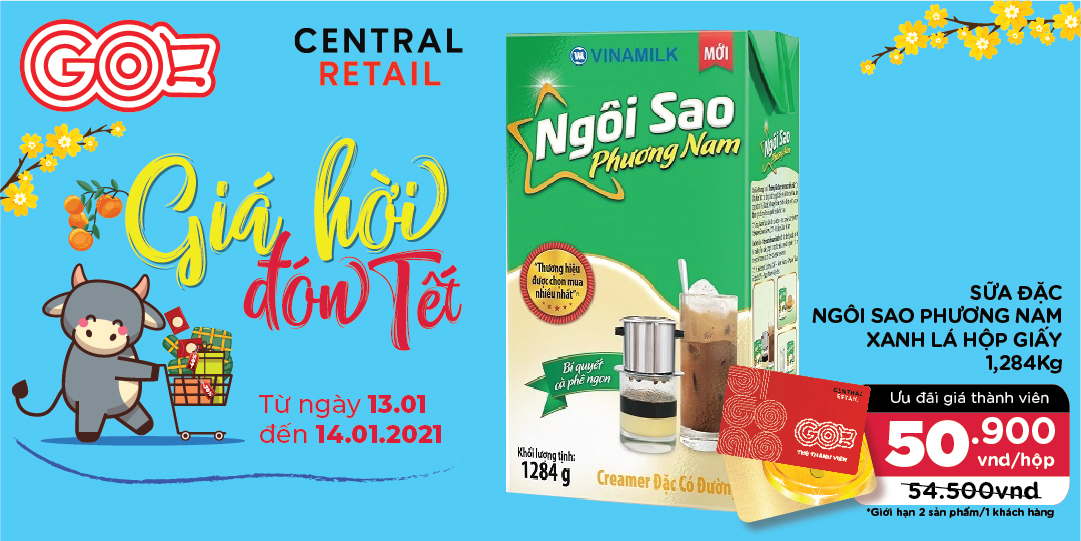 DÀNH RIÊNG CHO THÀNH VIÊN GO!| SỮA ĐẶC NGÔI SAO PHƯƠNG NAM CHỈ CÒN 50.900VND