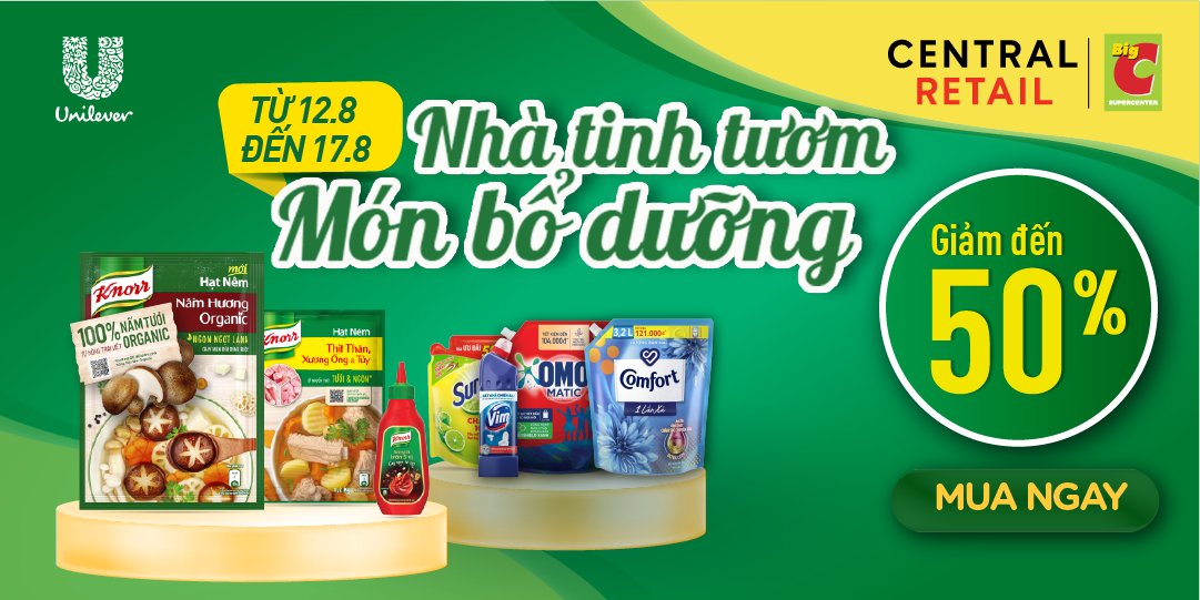 DEAL KHỦNG 50% - UNILEVER TUNG MƯA SALE CHO HỘI NGHIỆN NHÀ