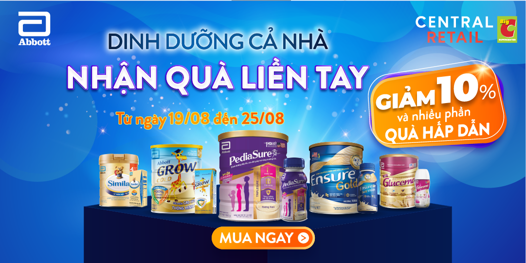 DEAL HOT CHÍNH HÃNG ABBOTT: DINH DƯỠNG CẢ NHÀ, NHẬN QUÀ LIỀN TAY