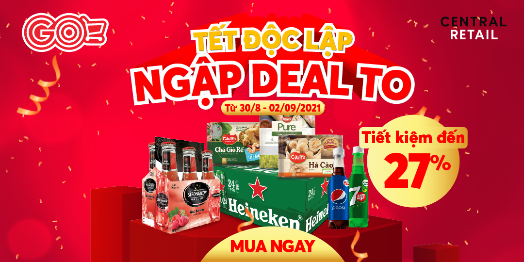 TẾT ĐỘC LẬP, NGẬP DEAL HOT LÊN ĐẾN 27% CHO BẠN MUA SẮM THẢ GA