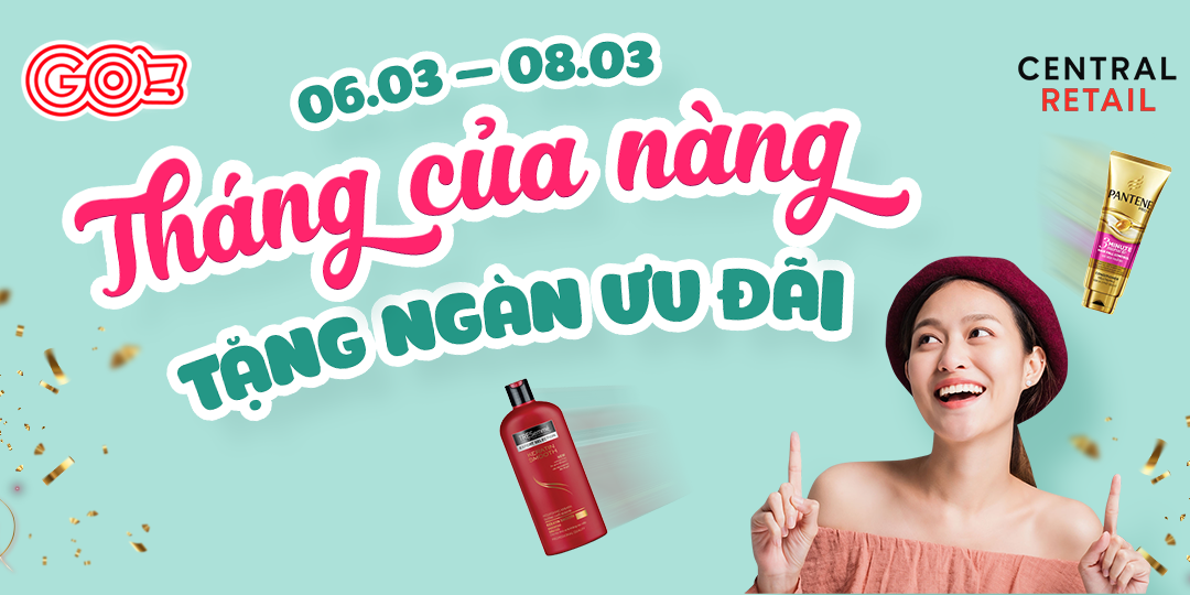 ƯU ĐÃI THÁNG CỦA NÀNG, GO! TẶNG THÊM NGÀN ƯU ĐÃI NHÂN DỊP 8/3