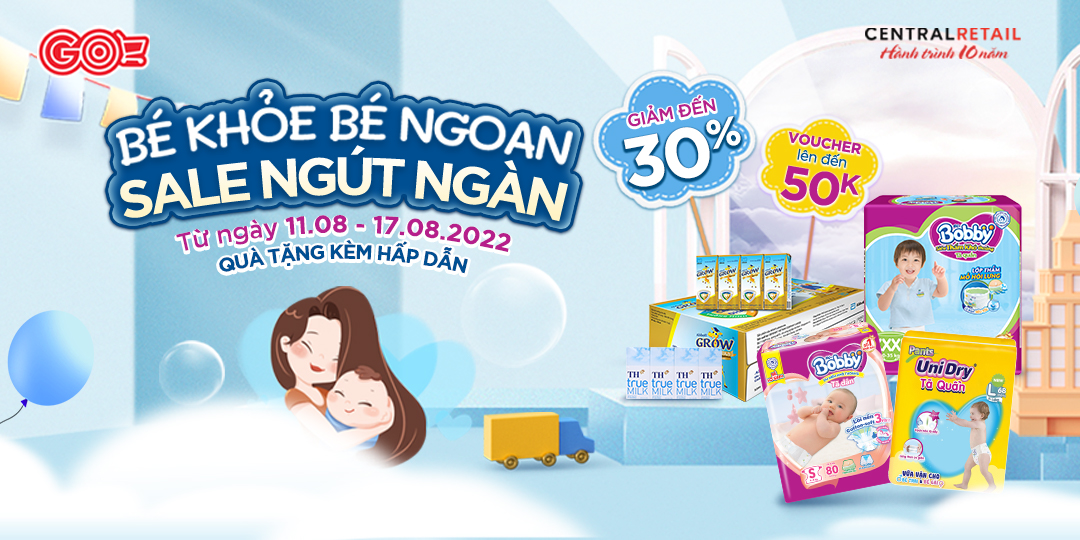 TƯNG BỪNG “LỄ HỘI MẸ & BÉ” ƯU ĐÃI ĐẾN 30% & TẶNG QUÀ GIÁ TRỊ