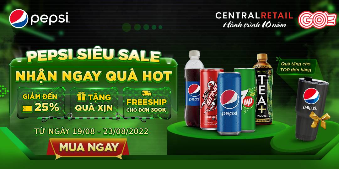 TẬN HƯỞNG DEAL CHỒNG DEAL - SĂN NGAY LY GIỮ NHIỆT CHẤT LỪ CÙNG PEPSI