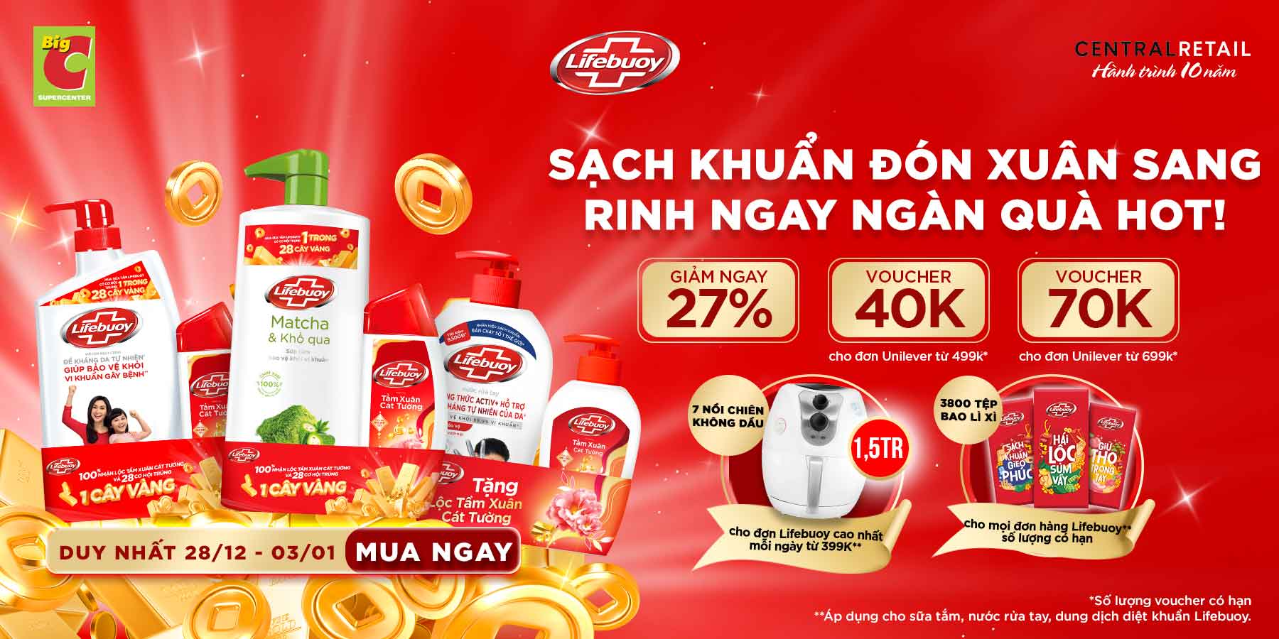 [ÁP DỤNG MUA ONLINE TẠI APP GO! & BIG C] SĂN SALE HĂNG SAY - TRÚNG NỒI CHIÊN KHÔNG DẦU XỊN NGẤT NGÂY