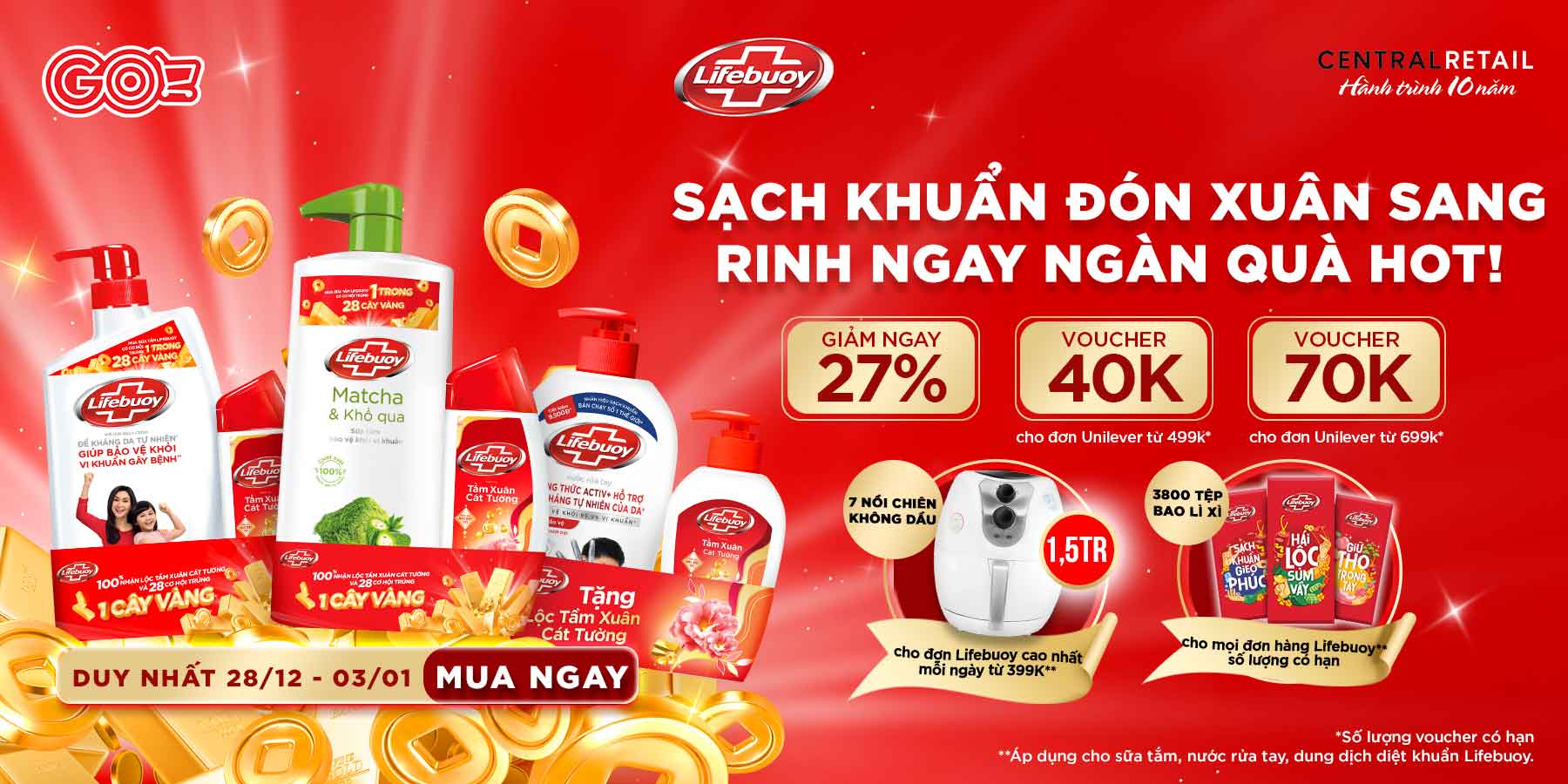 [ÁP DỤNG MUA ONLINE TẠI APP GO! & BIG C] SĂN SALE HĂNG SAY - TRÚNG NỒI CHIÊN KHÔNG DẦU XỊN NGẤT NGÂY