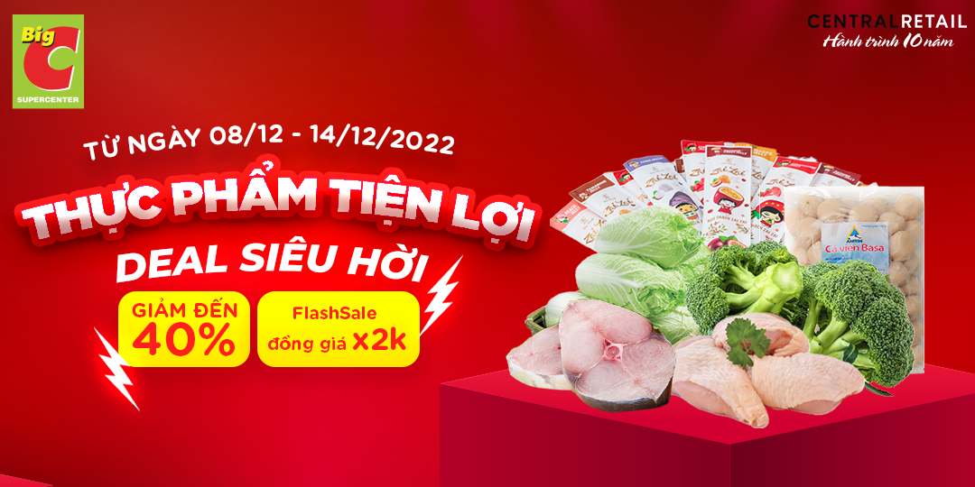 [ÁP DỤNG MUA ONLINE TẠI APP GO! & BIG C] NGỒI NHÀ VẪN SĂN ĐƯỢC ĐỒ TƯƠI GIẢM GIÁ ĐẾN 40% 