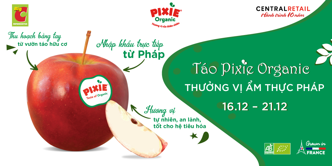 [ÁP DỤNG MUA ONLINE TẠI APP GO! & BIG C] TÁO PIXIE ORGANIC THƠM NGỌT, MỌNG NƯỚC CHÍNH THỨC CẬP BẾN PHIÊN CHỢ ONLINE GO! & BIG C