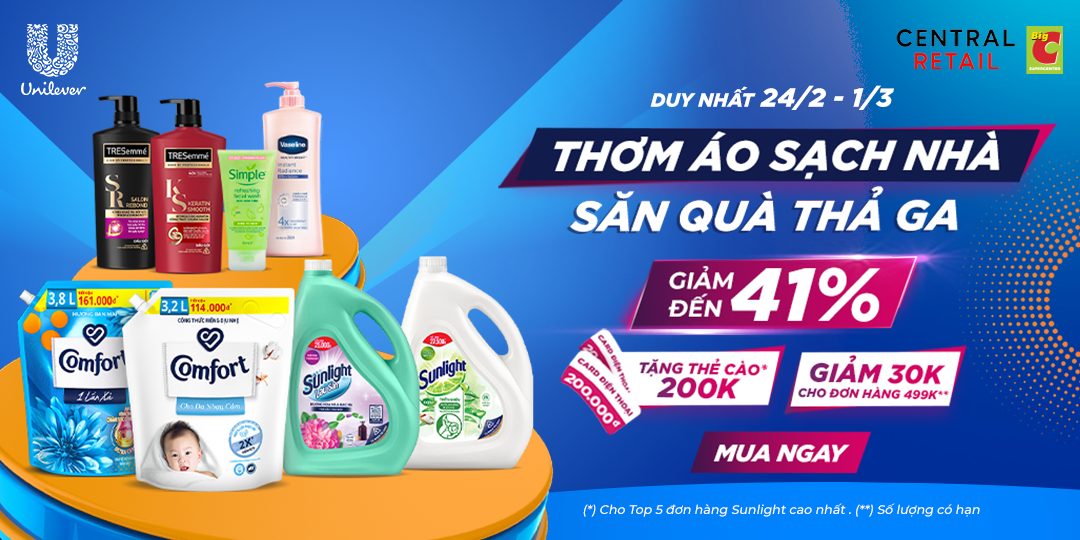 SIÊU SALE UNILEVER - QUÀ XINH KHÔNG THIẾU, DEAL LỚN ĐẾN 46%