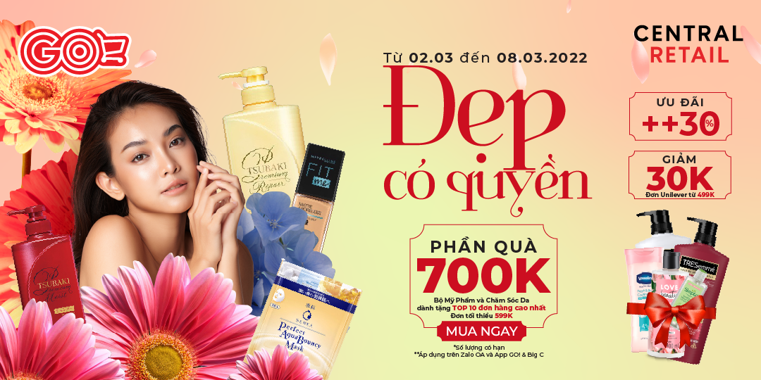 MỪNG 8/3 PHÁI ĐẸP CÓ QUYỀN, ƯU ĐÃI ++30% ĐỂ NGÀY CÀNG ĐẸP HƠN