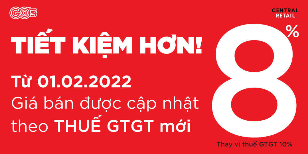 THÔNG BÁO GIẢM VAT XUỐNG CÒN 8% - MUA SẮM CÀNG THÊM TIẾT KIỆM