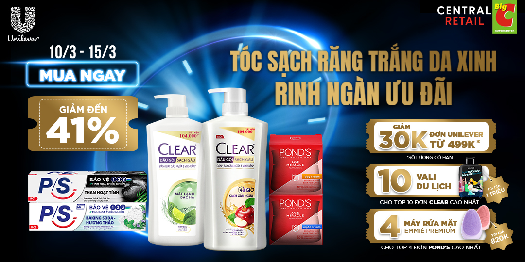 TẶNG BẠN NGÀN DEAL, VALI QUÀ TẶNG TRỊ GIÁ 1 TRIỆU TỪ UNILEVER