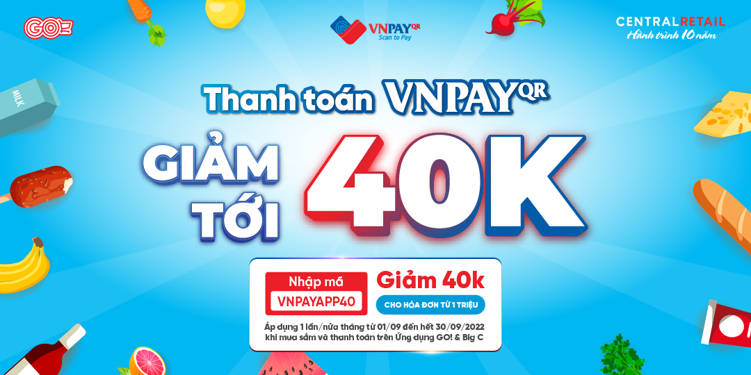 SALE KHỦNG 40K KHI QUẸT VÍ VNPAY