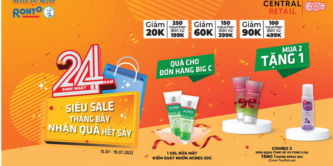 GO! KHUYẾN MÃI CHẤT, ROHTO TUNG DEAL CỰC GẮT