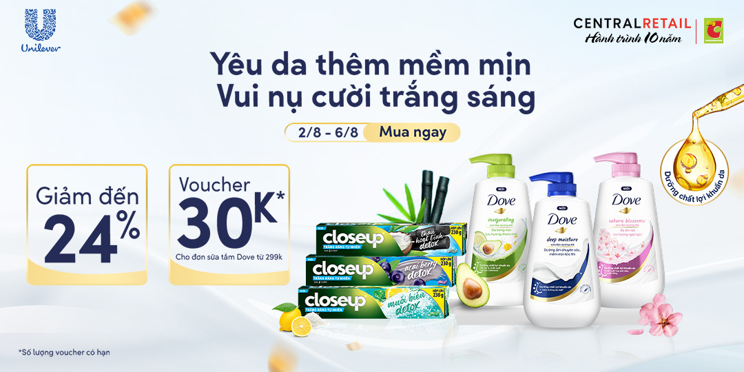 ƯU ĐÃI 30K TẶNG KHÁCH RUỘT UNILEVER