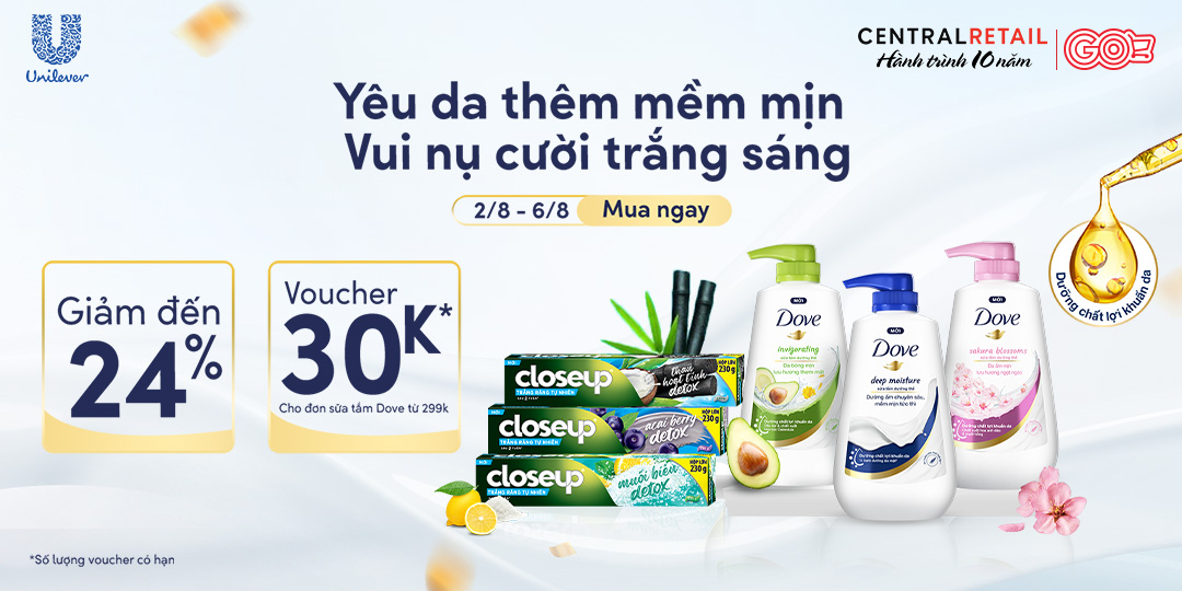 ƯU ĐÃI 30K TẶNG KHÁCH RUỘT UNILEVER