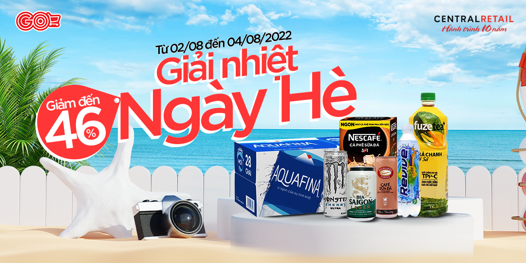 ĐẠI TIỆC CUỐI HÈ, GIẢI KHÁT SALE KHỦNG ĐẾN 46%