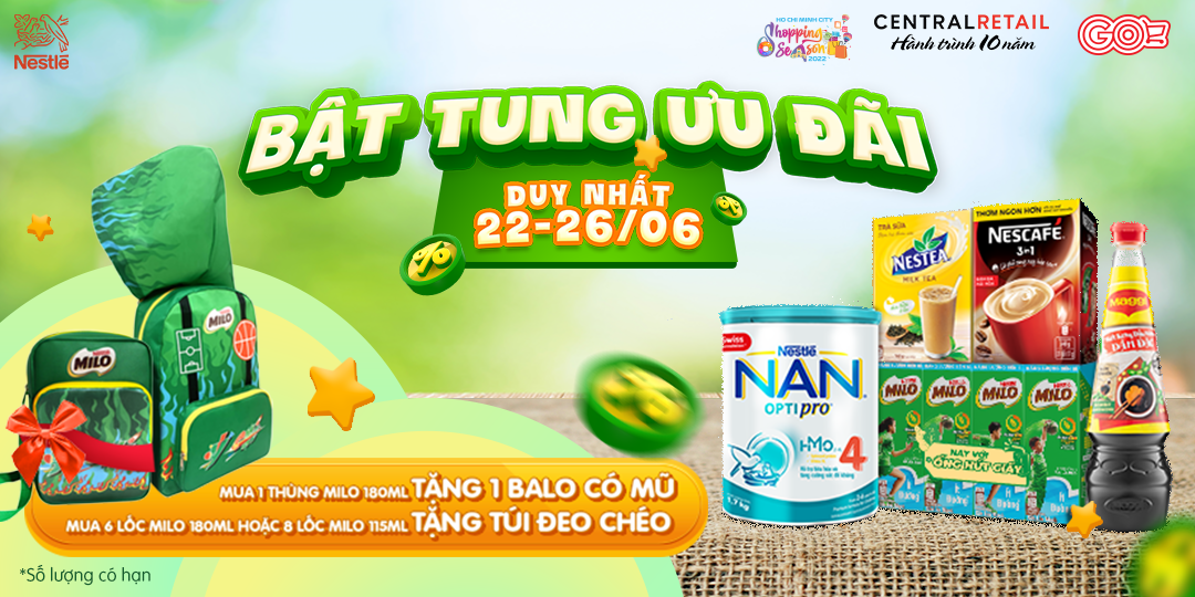 BÃO DEAL HỜI NESTLE ĐỔ BỘ, SĂN NGAY TRÊN ZALO, APP GO! & BIG C