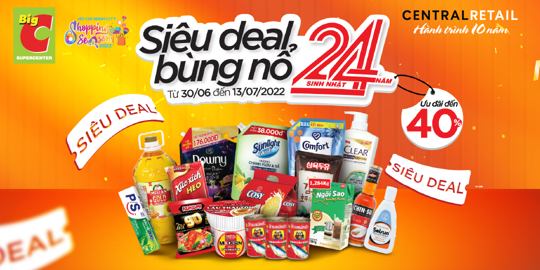 HOT! BIG C GIẢM BÙNG NỔ 40% HÀNG TRĂM SẢN PHẨM