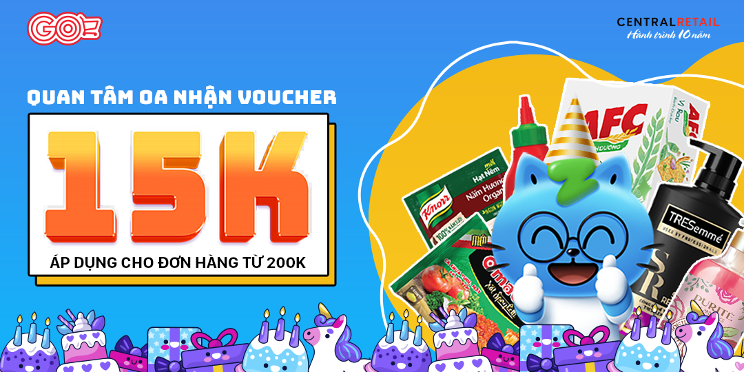 CHÀO MỪNG BẠN MỚI, NHẬN NGAY VOUCHER ZALOPAY 15K KHI ẤN QUAN TÂM 