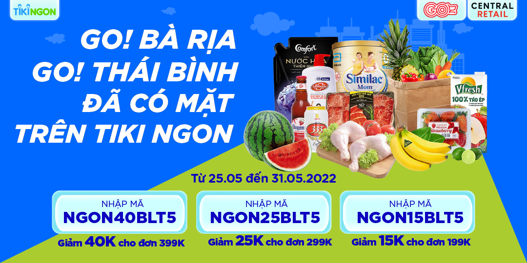 GO! BÀ RỊA VÀ GO! THÁI BÌNH ĐÃ CÓ MẶT TRÊN TIKI NGON !!!