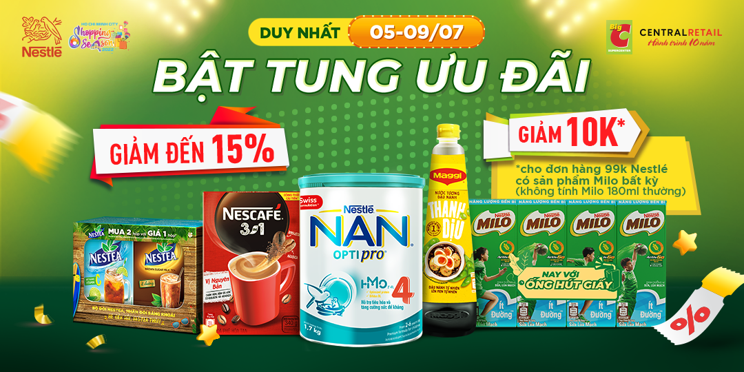 ƯU ĐÃI NESTLE TRÀN NGẬP BIG C, ĐI SIÊU THỊ HỐT THÔI!