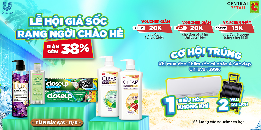 NGỒI MÁT LƯỚT APP,  ZALO BIG C - HỐT LUÔN MƯA VOUCHERS LẪN QUÀ HOT TỪ UNILEVER