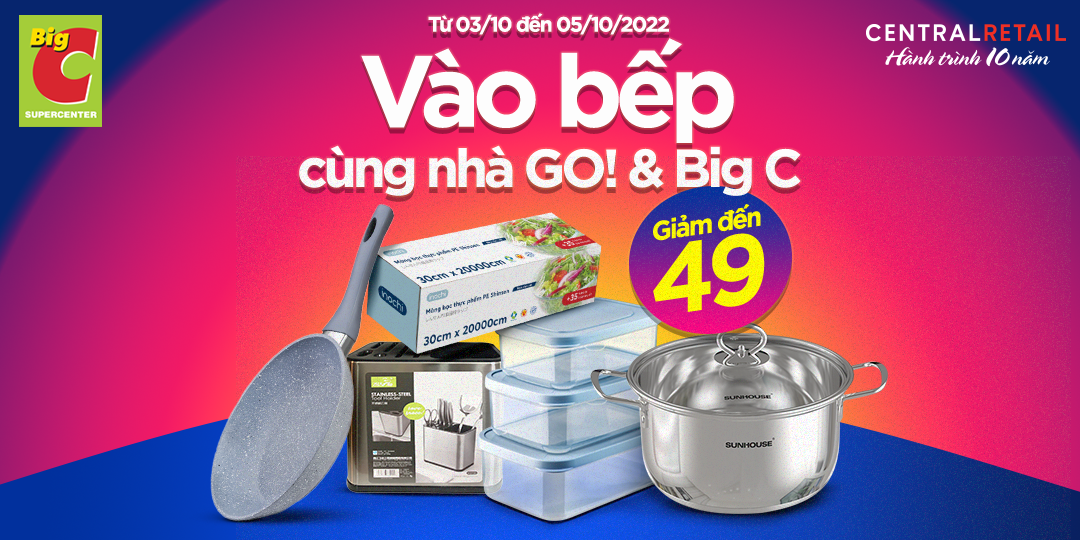 TRANG HOÀNG NHÀ BẾP TIỆN NGHI CÙNG LOẠT DEAL KHỦNG TỪ BIG C