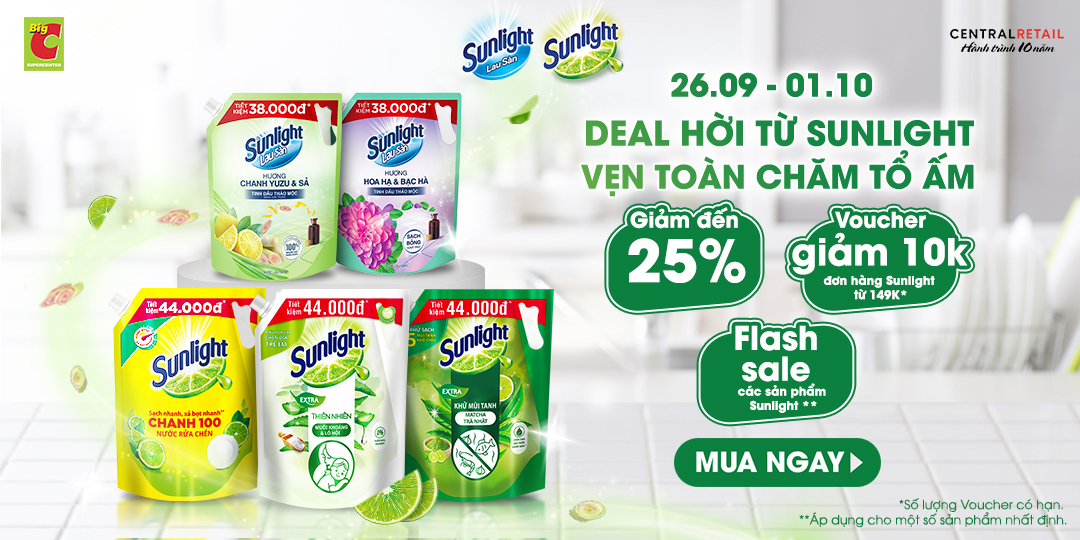 CHĂM SÓC TOÀN DIỆN NHÀ CỬA CÙNG ƯU ĐÃI SIÊU TIẾT KIỆM TỪ UNILEVER