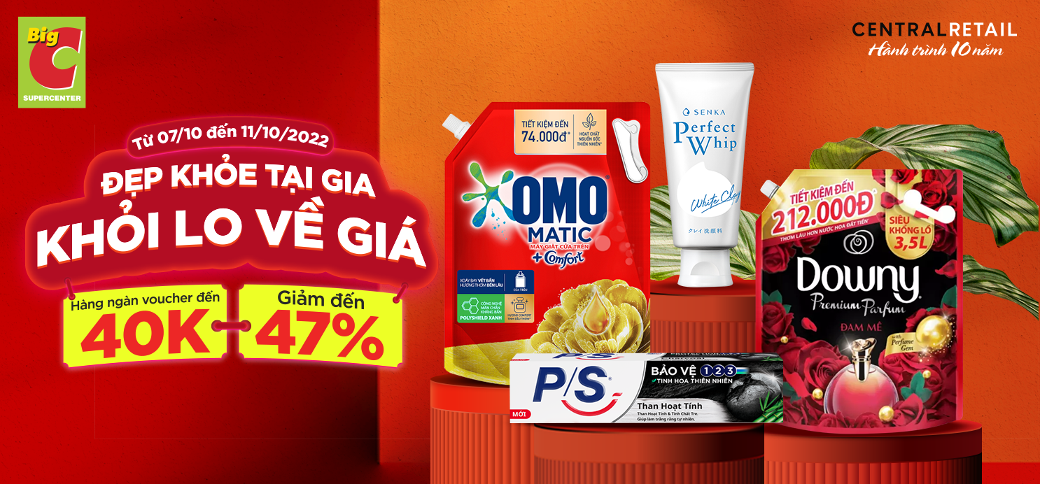 CHĂM SÓC TOÀN DIỆN VỚI ƯU ĐÃI SIÊU XỊN - SIÊU SALE GIA DỤNG GIẢM ĐẾN 47%,  BẠT NGÀN VOUCHER 40K & ĐỒNG GIÁ XX9K