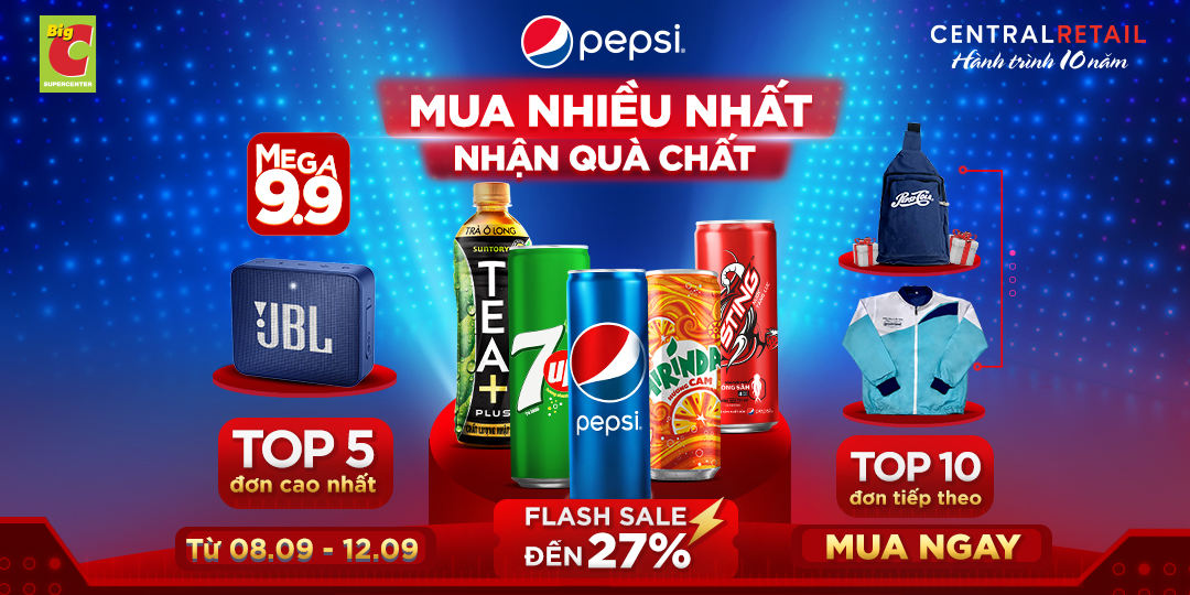 [PEPSI] ĐUA ĐƠN LÊN TOP, RINH LOA JBL CỰC HOT