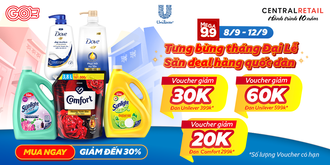 ĐẠI TIỆC DEAL TO - CHỚP ƯU ĐÃI UNILEVER ĐỘC QUYỀN TẠI GO! 