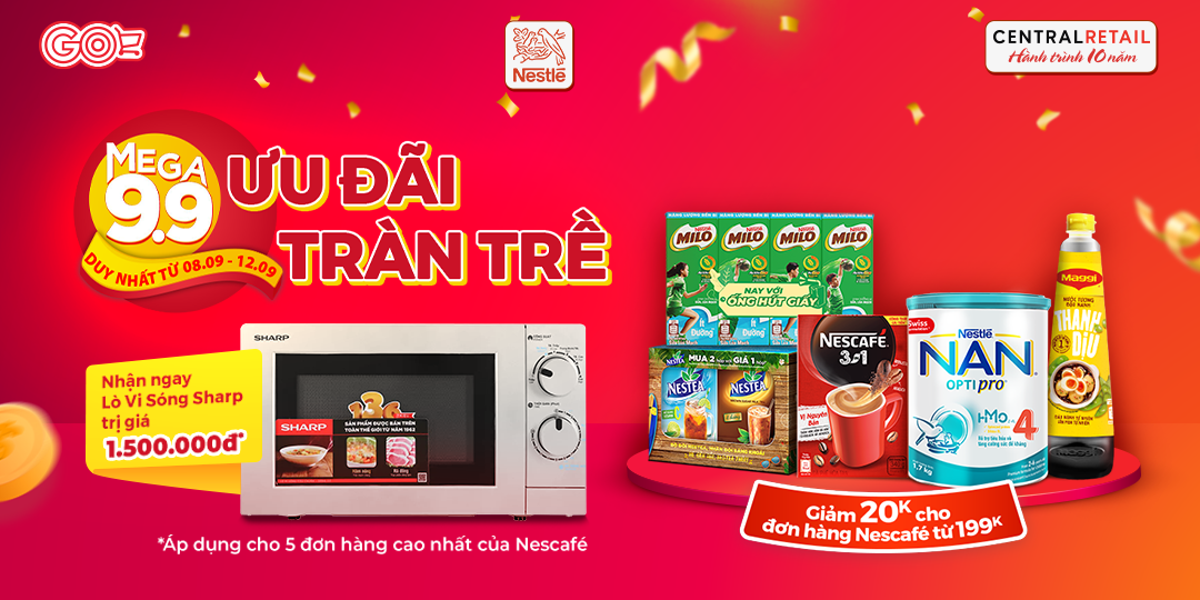 SIÊU ƯU ĐÃI NESTLE KHÔNG THỂ BỎ LỠ TẠI GO! - GIẢM GIÁ LÊN ĐẾN 99K 