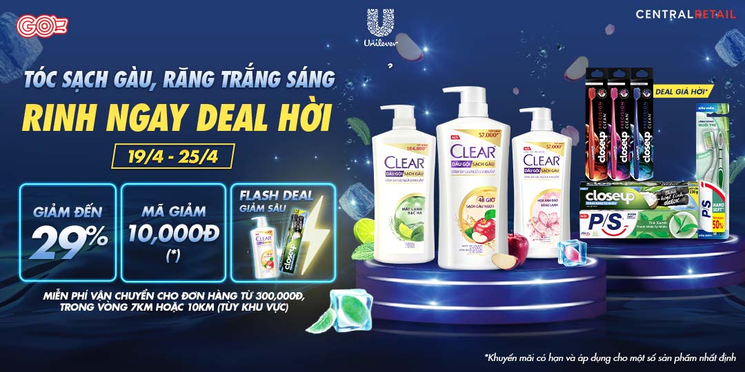 [ÁP DỤNG KHI MUA ONLINE TẠI APP GO! & BIG C VÀ ZALO OA] UNILEVER TRỞ LẠI ĐƯỜNG SALE VỚI NHIỀU ƯU ĐÃI CHẤN ĐỘNG