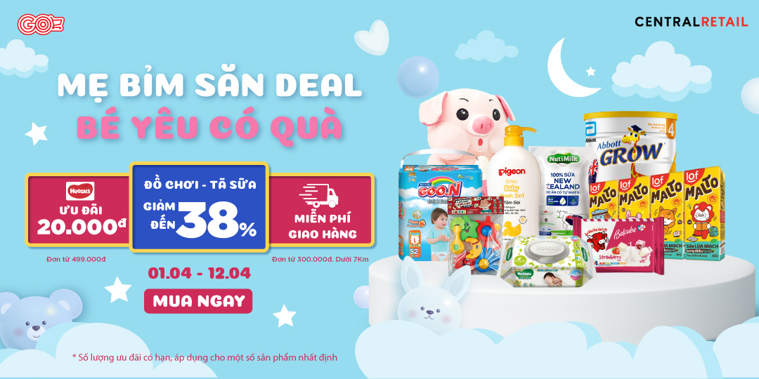 [ÁP DỤNG KHI MUA ONLINE TẠI APP GO! & BIG C VÀ ZALO OA] MÁCH MẸ ƯU ĐÃI SỐC - BÉ NHẬN THÊM QUÀ TO