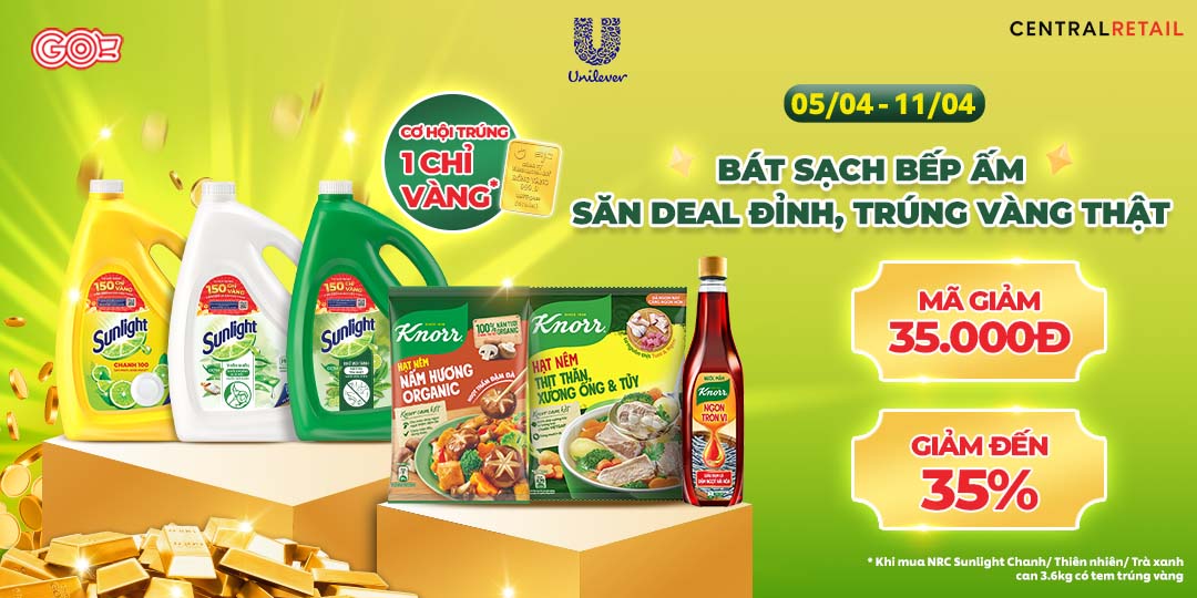 [ÁP DỤNG KHI MUA ONLINE TẠI APP GO! & BIG C VÀ ZALO OA] SÔI ĐỘNG THÁNG HÈ - KHUẤY ĐỘNG CÙNG ƯU ĐÃI UNILEVER ĐẾN 35%