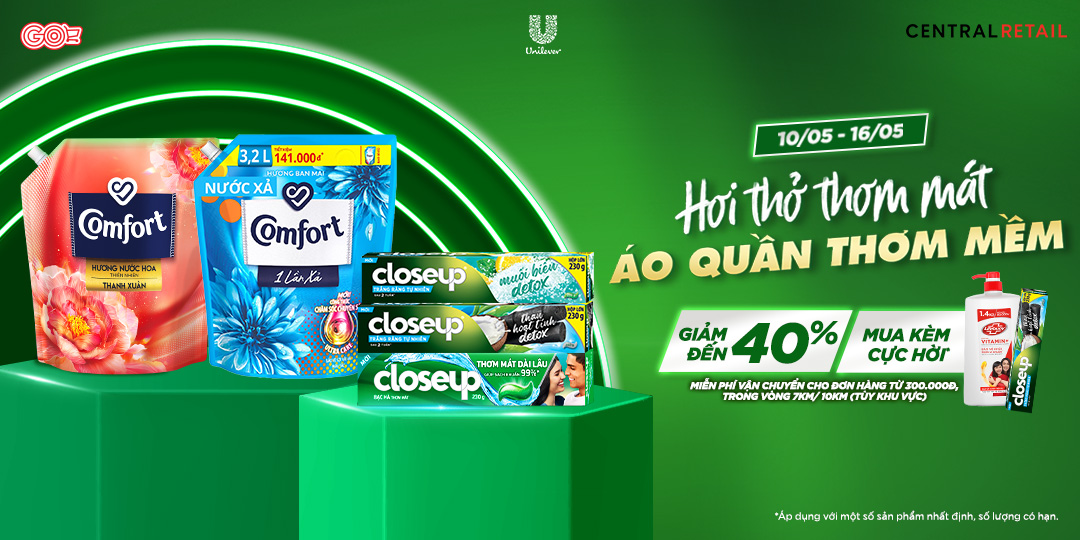 [ÁP DỤNG KHI MUA ONLINE TẠI APP GO! & BIG C VÀ ZALO OA] UNILEVER SALE ĐẬM ĐẾN 40%, KHÔNG THỂ BỎ QUA!