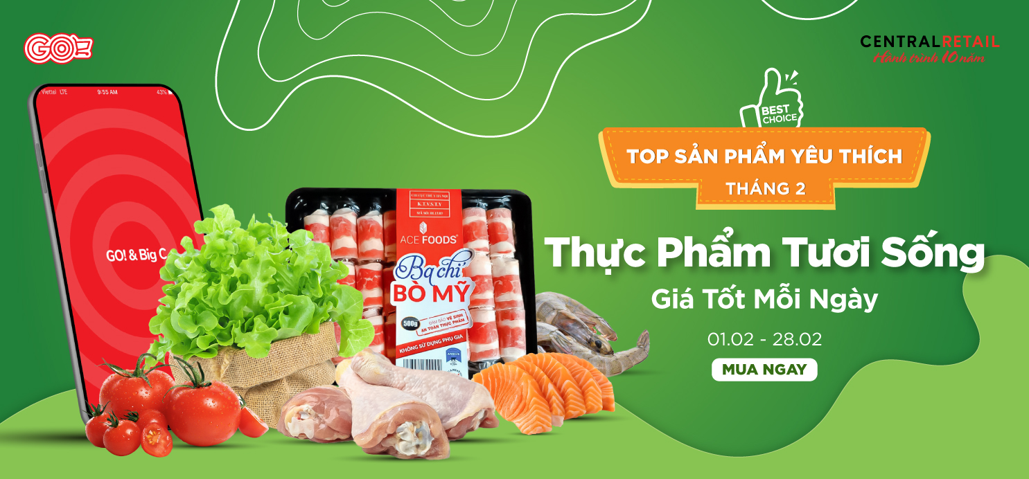 [ÁP DỤNG MUA ONLINE TẠI APP GO! & BIG C] TÂN NIÊN PHƠI PHỚI - KHAO DEAL CỰC HỜI TỪ TRỌN BỘ SẢN PHẨM YÊU THÍCH