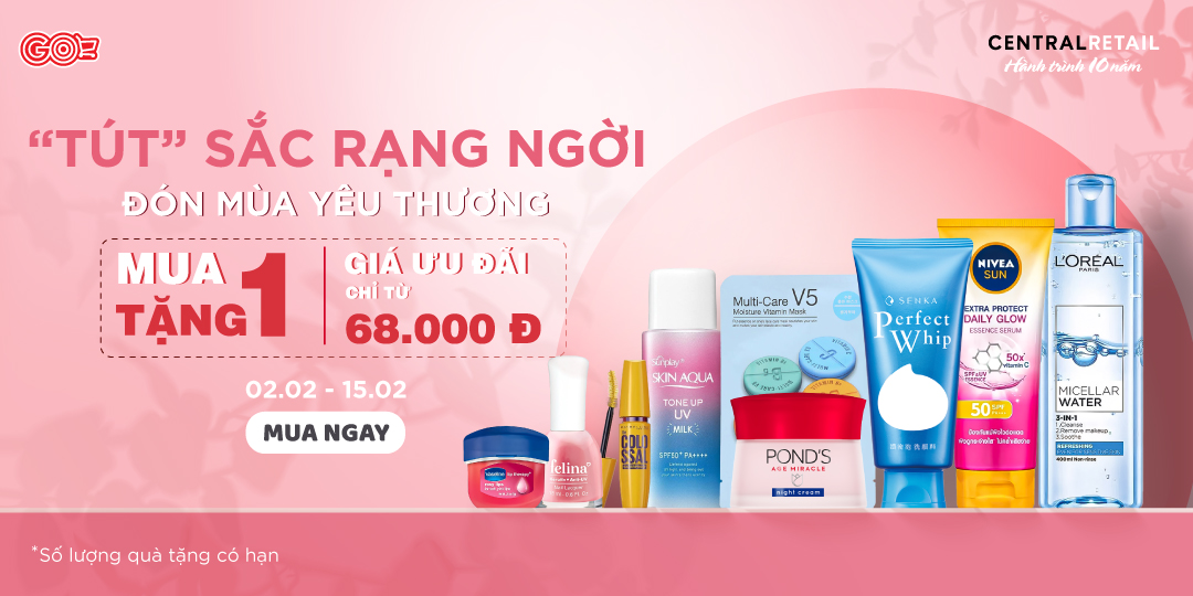 [ÁP DỤNG MUA ONLINE TẠI APP GO! & BIG C] VALENTINE RẠNG NGỜI, SĂN DEAL LÀM ĐẸP THÔI NÀNG ƠI!