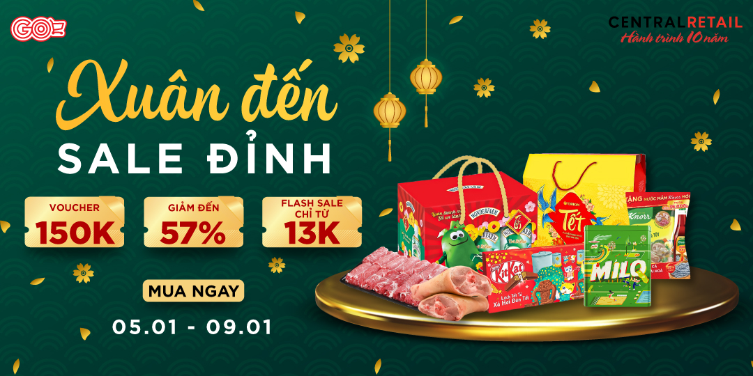 MỪNG TẾT ĐẾN NHÀ LỘC ĐẾN NHÀ NHÀ -  5 NGÀY SĂN SALE KHỦNG 50%++ & TRANH MƯA VOUCHER LÊN ĐẾN 150K