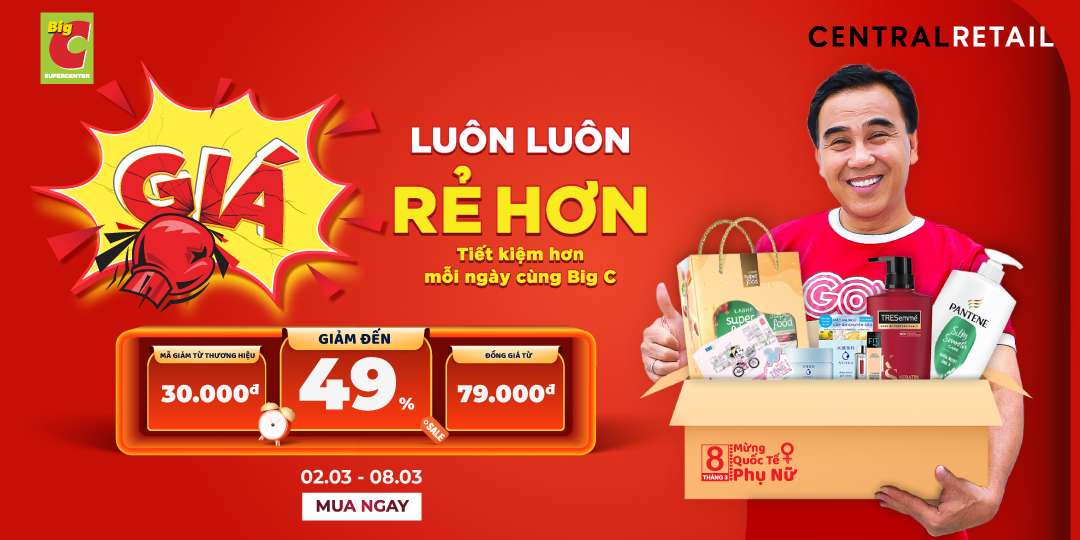 [ÁP DỤNG KHI MUA ONLINE TẠI APP GO! & BIG C] SIÊU SALE CỰC ĐỈNH - CHÀO THÁNG TÔN VINH