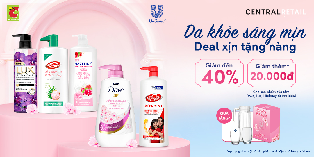 [ÁP DỤNG KHI MUA ONLINE TẠI APP GO! & BIG C] MÀN TRỞ LẠI GÂY NGHIỆN CỦA UNILEVER VỚI CƠN MƯA SALE BẤT NGỜ